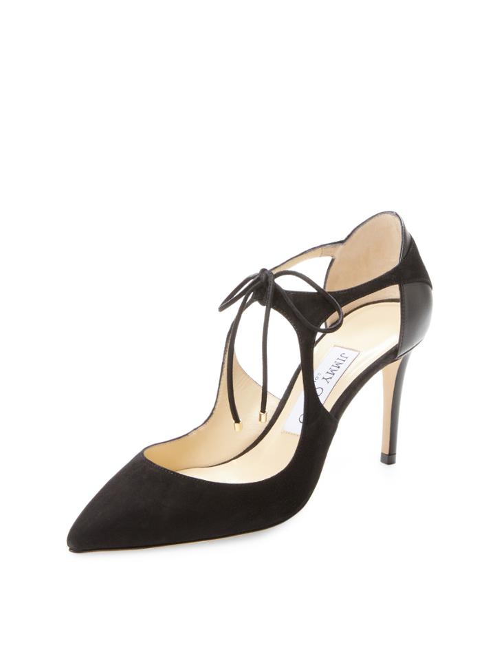 Jimmy Choo Vanessa Suede And Leather Pumps