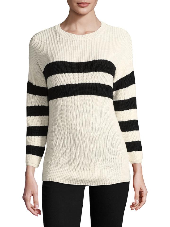 Renvy Crewneck Stripe Cotton Sweater