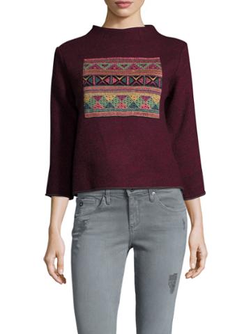 Vivienne Tam Wool Embroidery Front Top