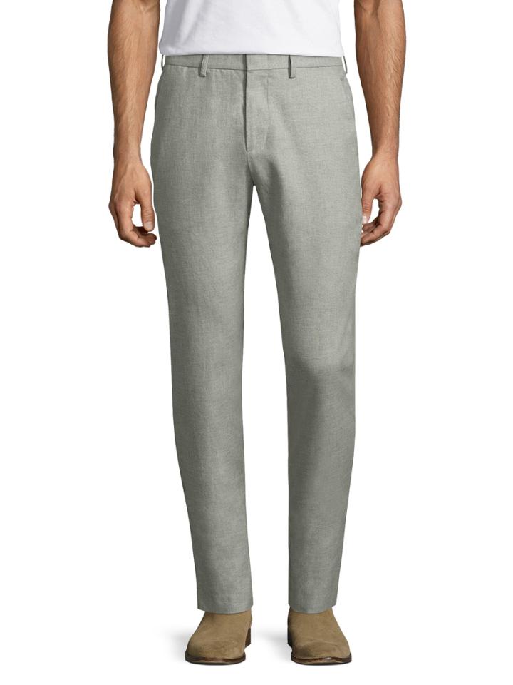 Shades Of Grey By Micah Cohen Linen Woven Suit Trousers