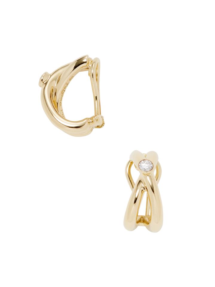 Vintage Tiffany & Co. Paloma Picasso 18k Yellow Gold & Diamond Earrings