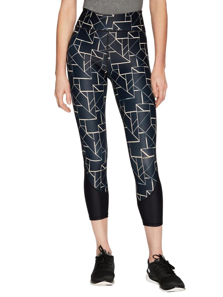 Vie Active Taryn Print Paneled Crop Pant