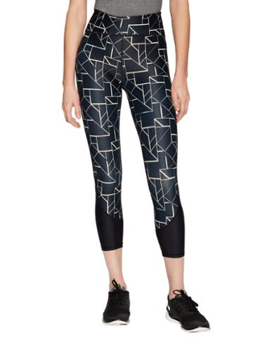 Vie Active Taryn Print Paneled Crop Pant