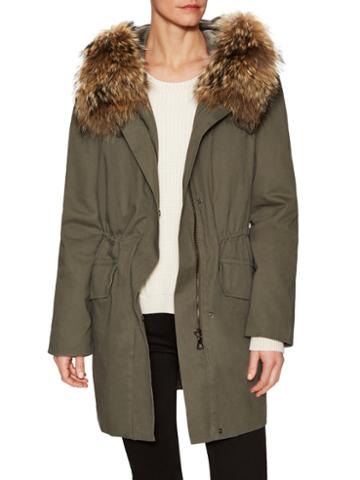 Tasha Tarno Hooded Fur Parka Jacket