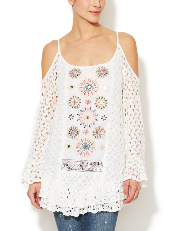 T Bags Los Angeles Crocheted Embroidery Top