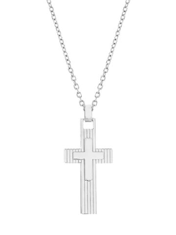 Creed 1913 Double Layered Cross Rolo Pendant Necklace