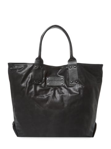 Stephane Verdino Cabas Medium Cracked Metallic Canvas Tote