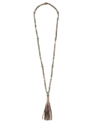 Hipchik Couture Labradorite & Tassel Pendant Necklace