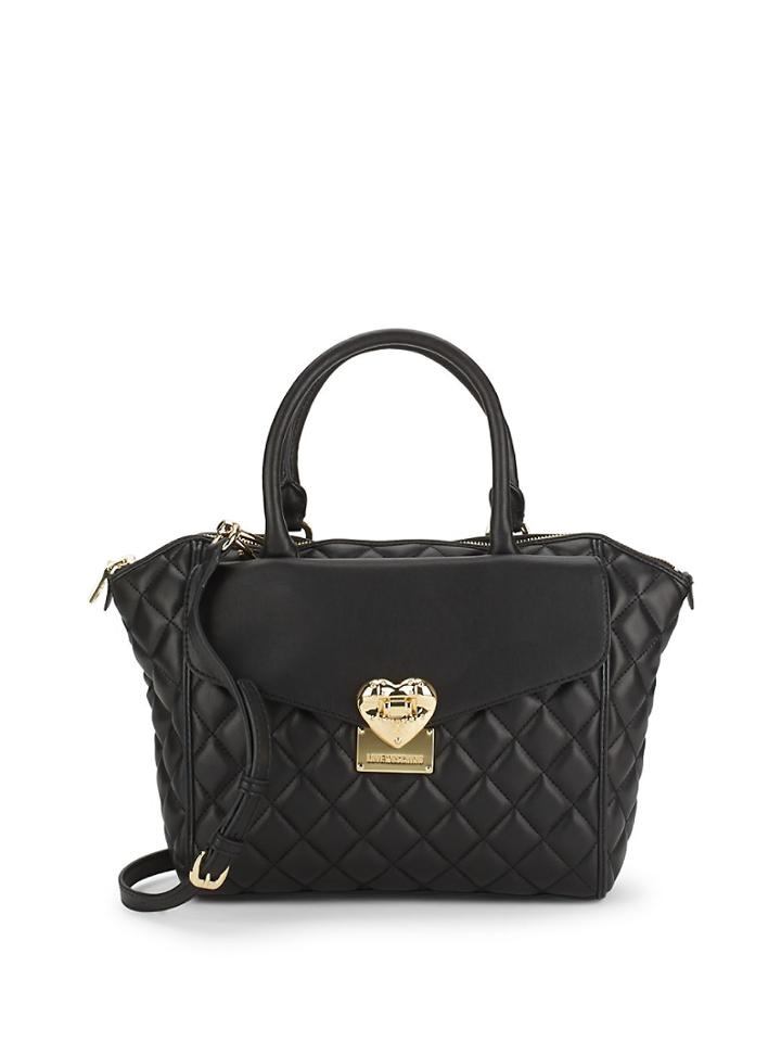 Love Moschino Quilted Faux Leather Satchel