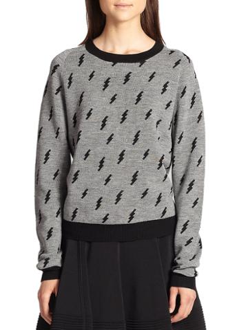 Tom And Linda Platt Castillo Lightning-patterned Wool Sweater