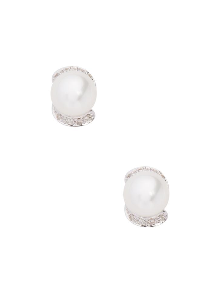 Belpearl 14k White Gold & Cultured Pearl Earrings