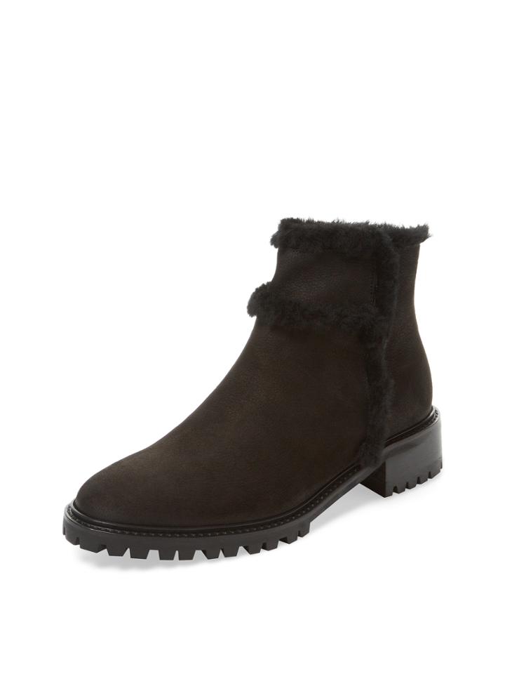 L.k.bennett Thomasine Leather & Shearling Bootie