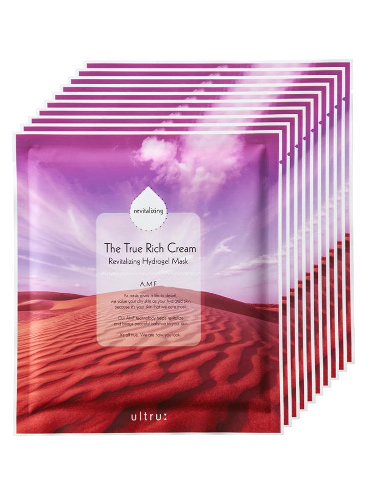 Ultru The True Rich Cream Revitalizing Hydrogel Mask (10 Pack) (25 G)