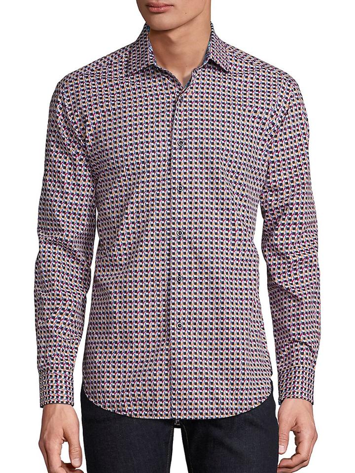 Robert Graham Friedrich 3d Geometric Shirt