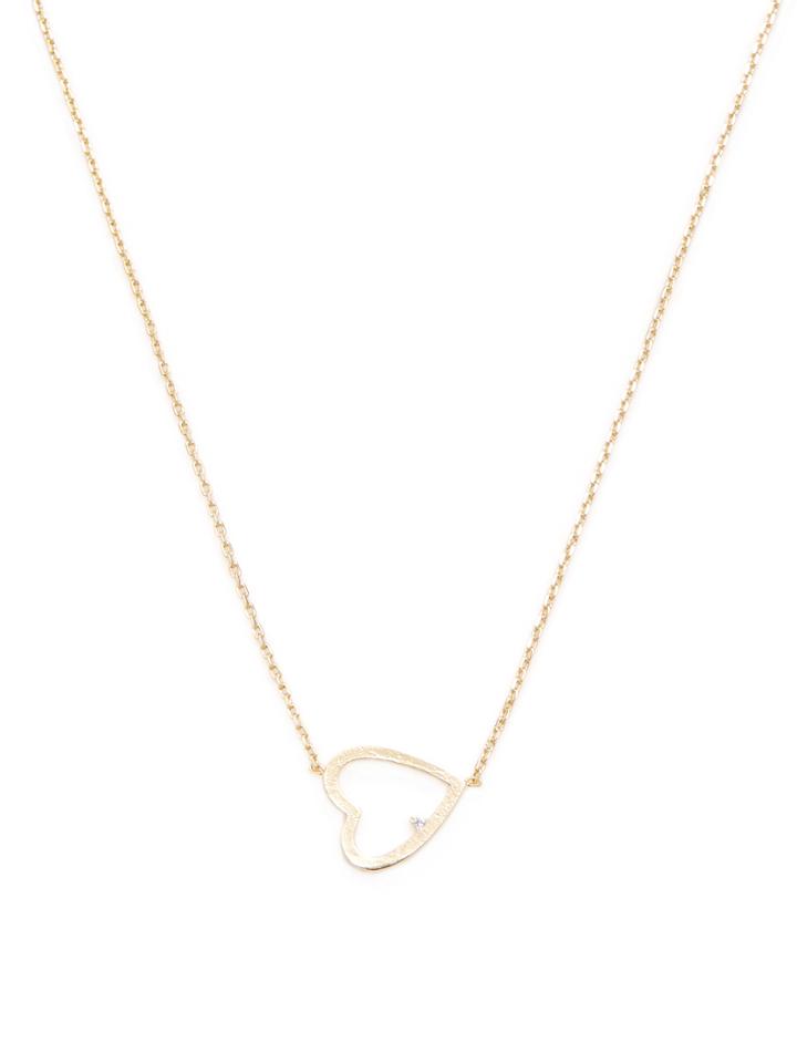 Tai Jewelry Cz Open Heart Pendant Necklace