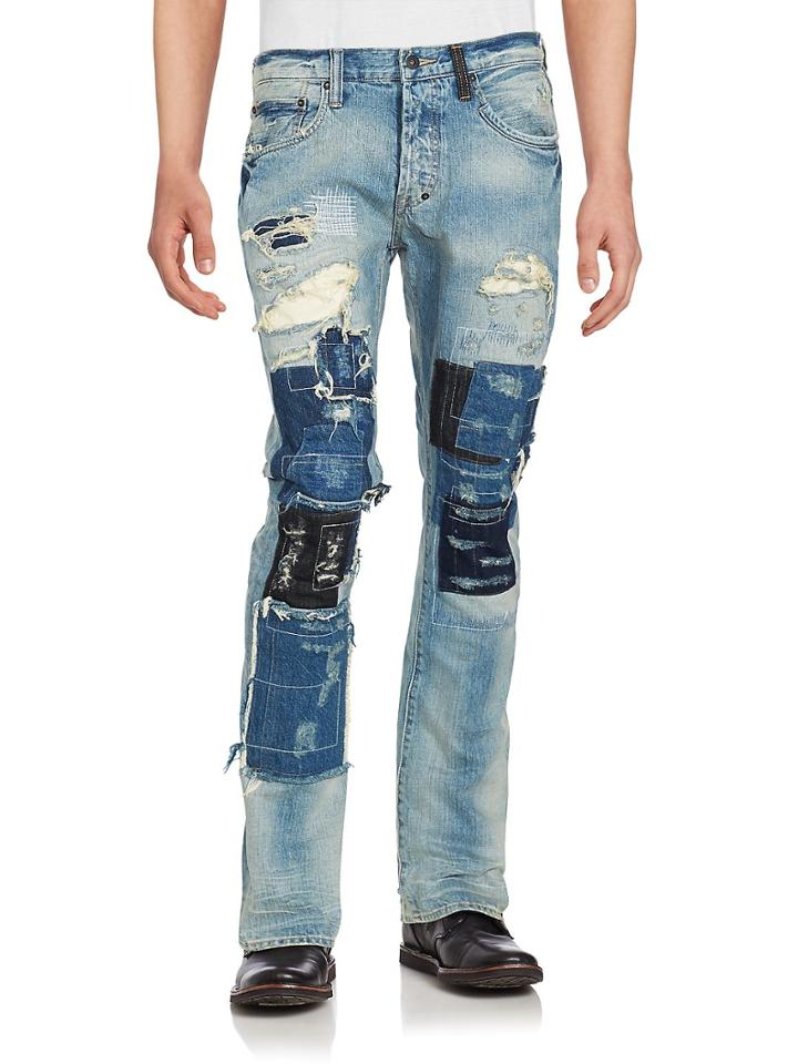 Prps Distressed & Patchwork Jeans