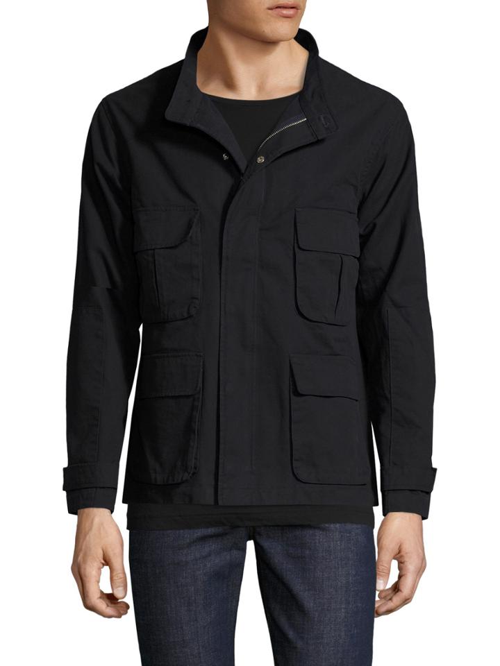 Shades Of Grey By Micah Cohen Solid Patch Pocket Field Jacket