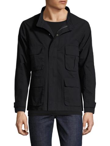 Shades Of Grey By Micah Cohen Solid Patch Pocket Field Jacket
