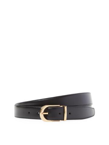 S.t. Dupont Rounded Buckle Leather Belt
