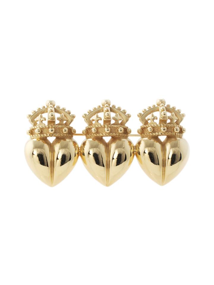 Kieselstein Cord Three Heart Brooch