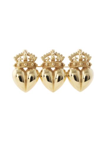 Kieselstein Cord Three Heart Brooch