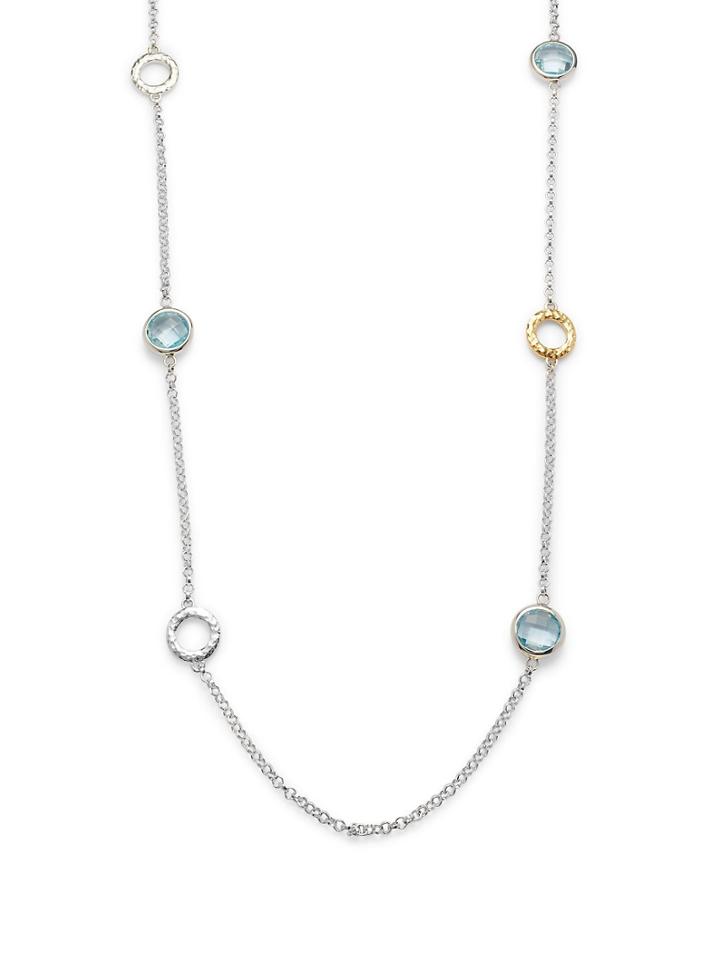 Gurhan Topaz, 24k Yellow Gold & Sterling Silver Chain Necklace