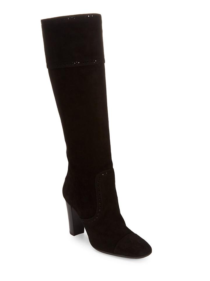 Tod Inchess Leather Block Knee-high Boots