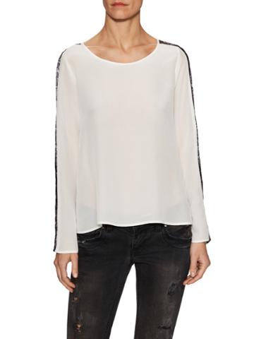 Falcon & Bloom Twiggy Lace Inverted Pleat Tee