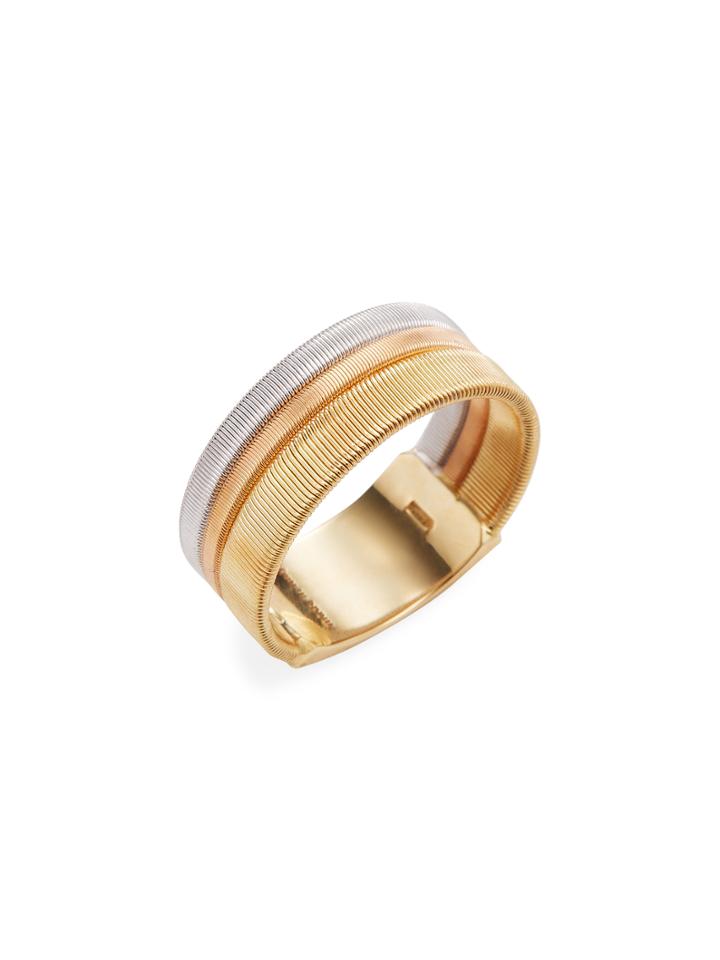 Marco Bicego 18k Two-tone Gold Etched Goa Ring