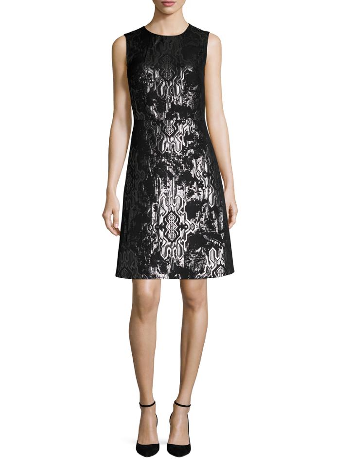 Vivienne Tam Landscape Jacquard Dress