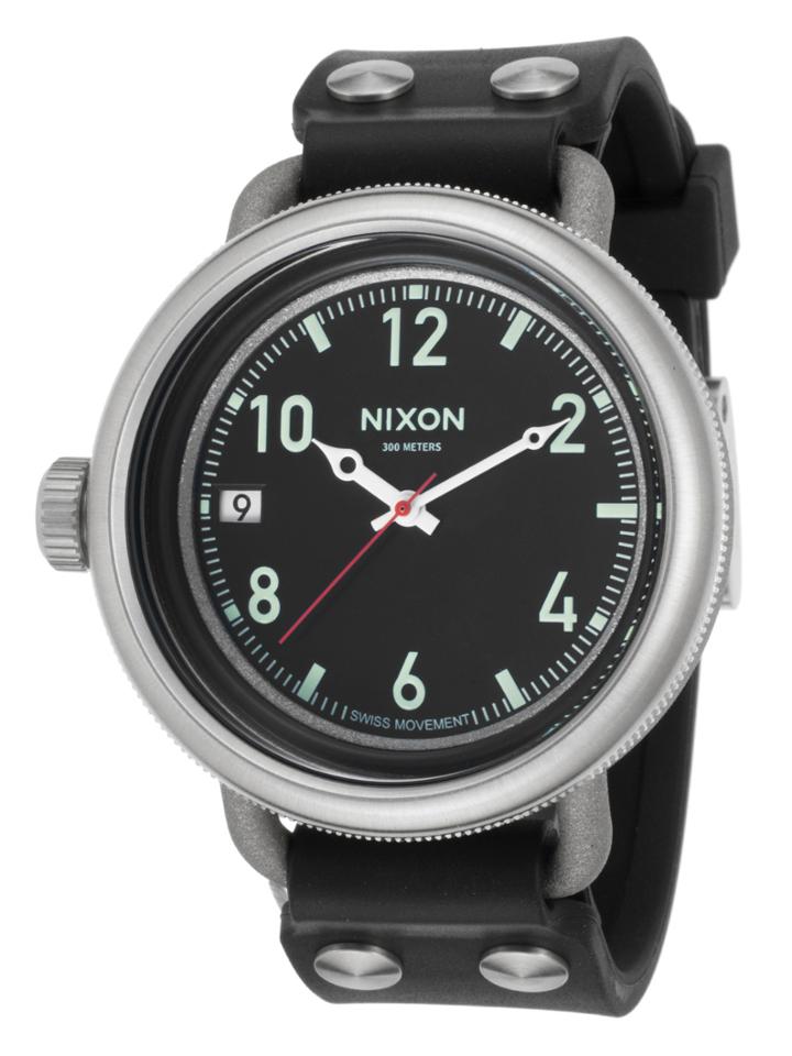 Nixon October Black Dial Watch, 49mm