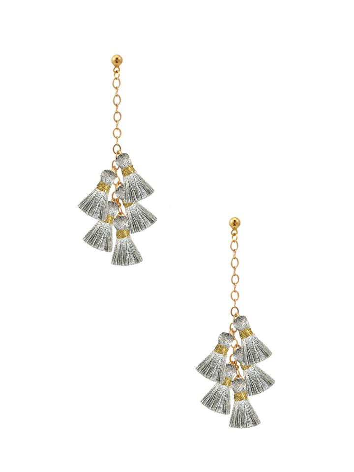 Katherine Karambelas Jewelry Stella Silk Tassel Earrings