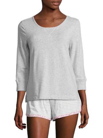 Jane And Bleecker Embroidered Lounge Top