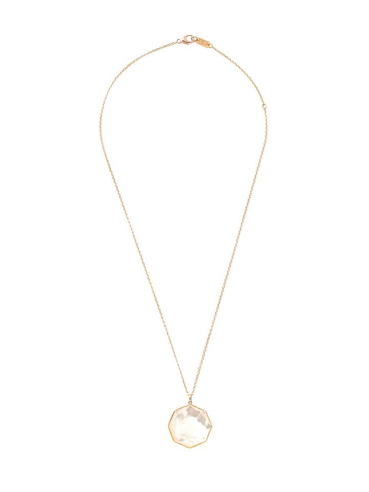 Ippolita 18k Green Gold & Mop Rock Candy Large Octagon Pendant Necklace