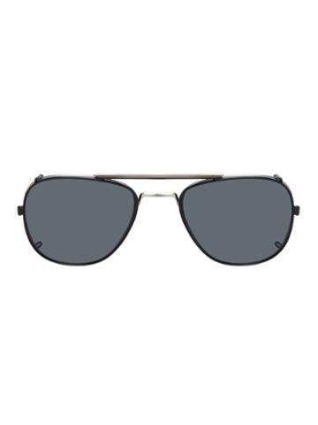 Kris Van Assche By Linda Farrow Gallery Clip On Brushed Aviator Tinted Frame