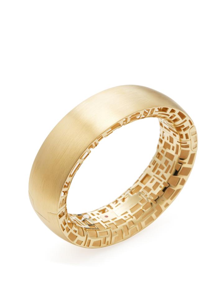 Roberto Coin Gold-plated Silver 5 Ten Skyline Bangle Bracelet