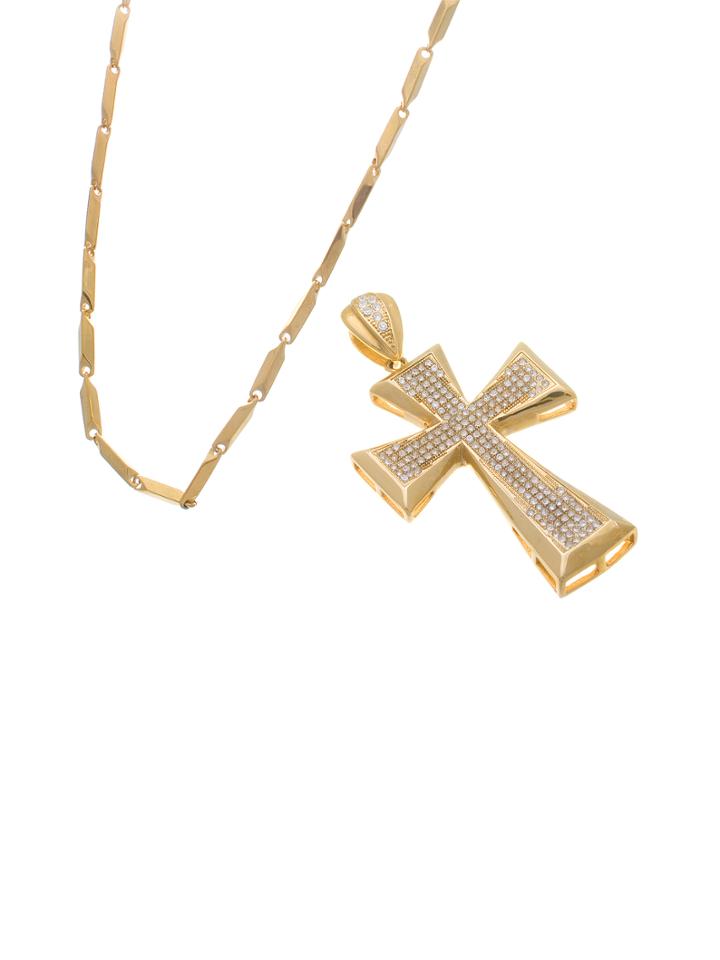Creed 1913 Pave Cross Pendant Necklace