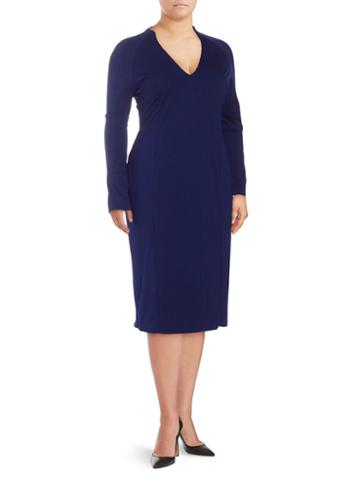 Alexia Admor Plus V-neck Sheath Dress