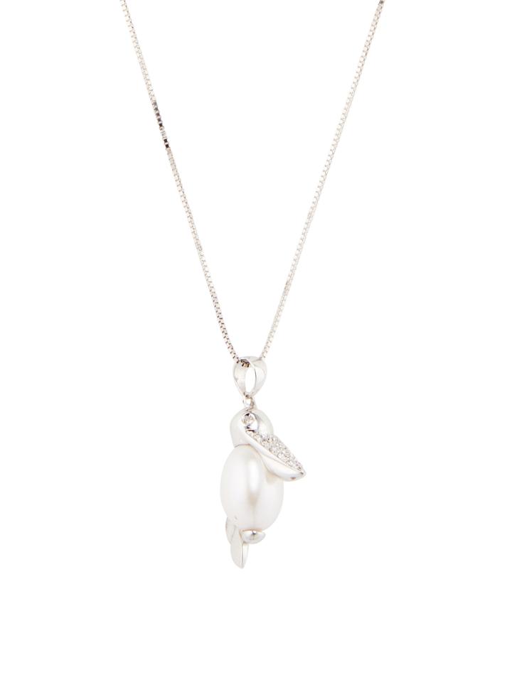 Belpearl Fresh Water Cultured Pearl Bird Pendant Necklace
