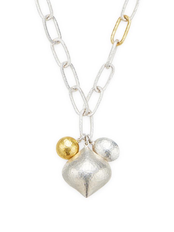 Gurhan Sterling Silver & 24k Gold Chain Necklace