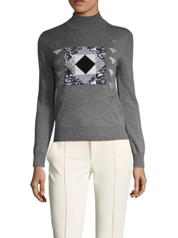 Vivienne Tam American Patchwork Turtleneck Sweater