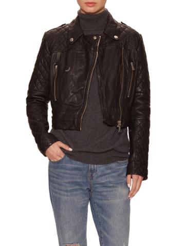 Andrew Marc X Richard Chai Nicola Leather Quilted Jacket