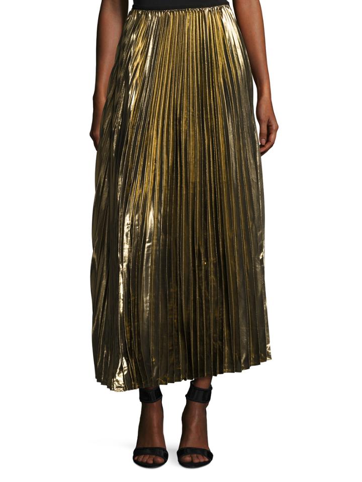 Hiche Pleated Maxi Skirt