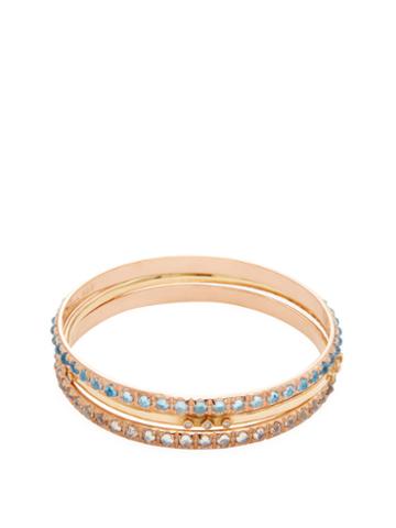 Suneera Irene Aquamarine, Moonstone & 0.50 Total Ct. Diamond Bangle Bracelet, Set Of Three