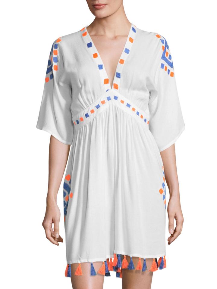 Pia Pauro Dolman Sleeve Embroidered Romper