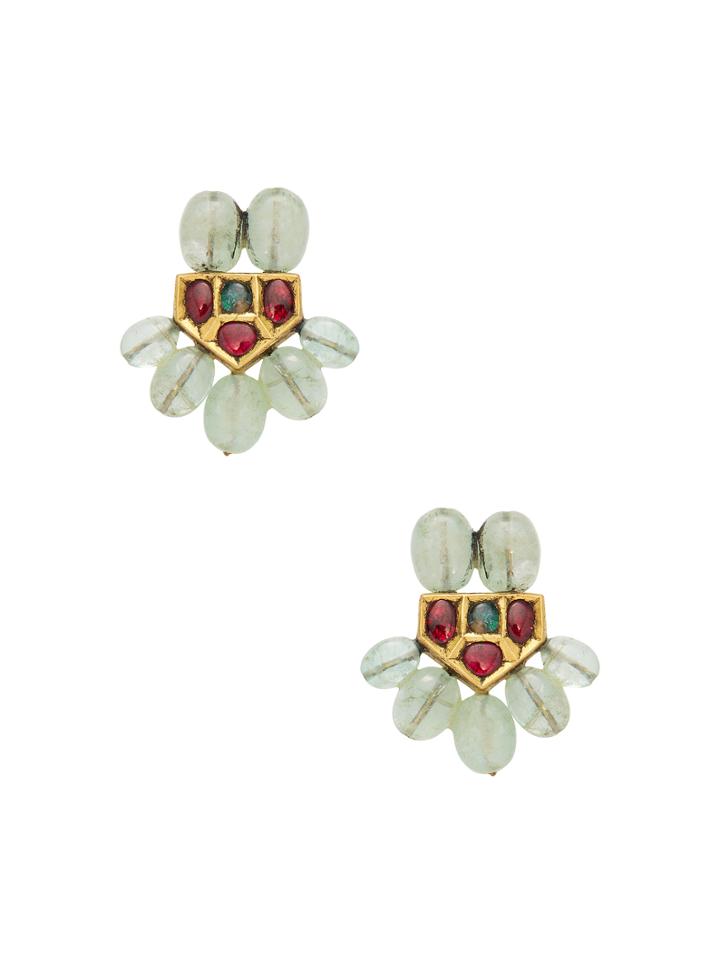 Amrapali 22k Yellow Gold & Emerald Earrings