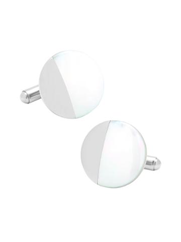 Ox And Bull Trading Co. Stainless Steel & Mother Of Pearl Cufflinks