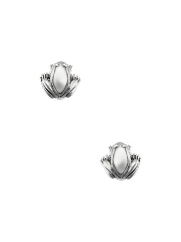 Kieselstein-cord Vintage Kieselstein Cord Sterling Silver Frog Earrings