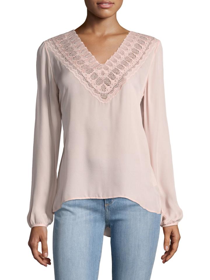 Haute Hippie Embroidered Vneck Blouse