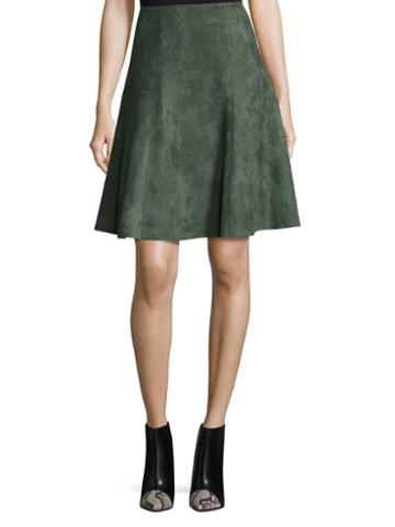 Vivienne Tam Ultra Suede 6 Gore Skirt